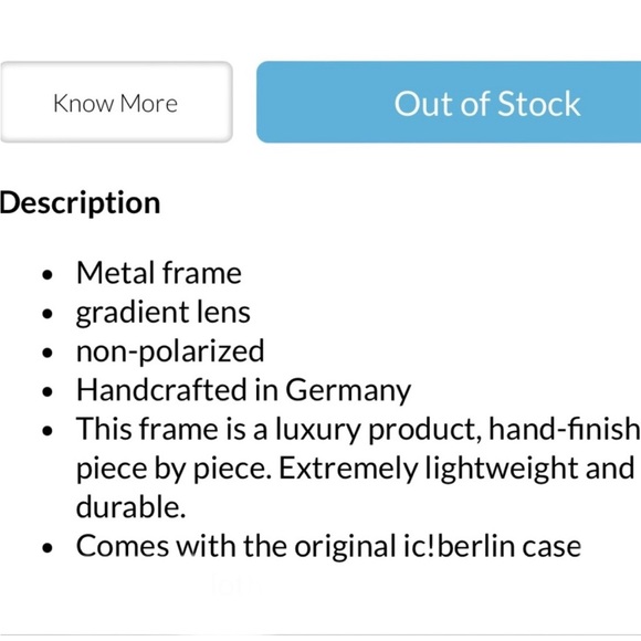 IC Berlin NEW Ruckblick sunglasses 863424 shuberts winterreise Unisex Germany